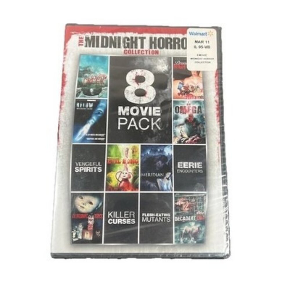 SEALED 8-Movie Pack Midnight Horror Collection DVD Halloween Creepy